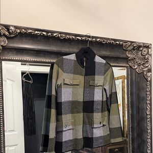 Cynthia Rowley Women's mohair felt wool shacket - Black, Gray, and Green